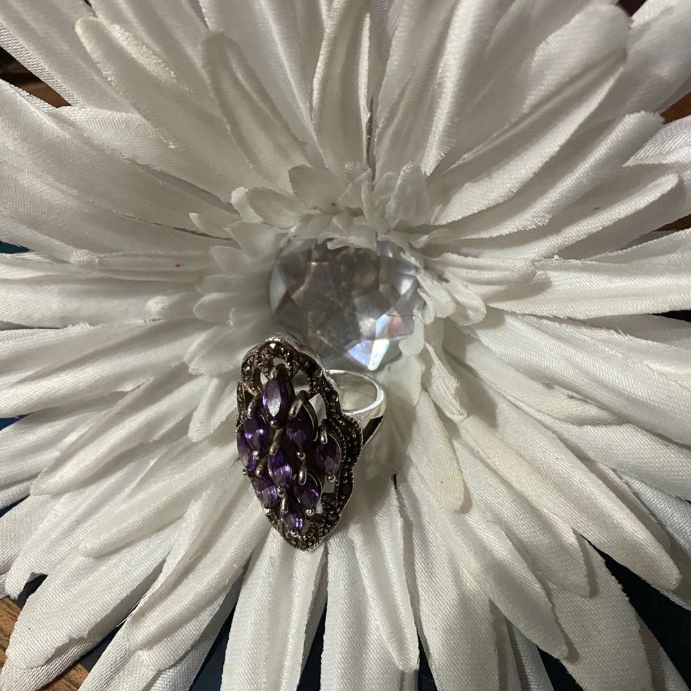 real amethyst antique ring, size 7